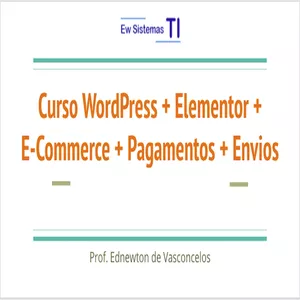 Imagem de capa para o Curso online Curso Customização Web - WordPress + Elementor + E-Commerce + Pagamentos + Envio