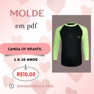 Imagem de capa para o Ebook molde camisa uv infantil