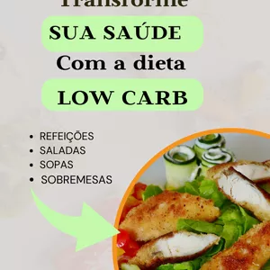 Imagem de capa para o Ebook E-Book de dieta LOW CARB