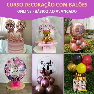 Imagem de capa para o Curso online Decoração com Balões - Curso Online