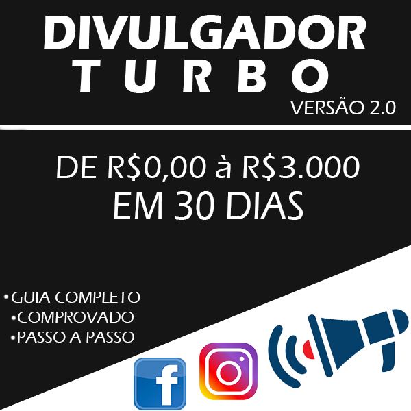 Imagem do curso DIVULGADOR TURBO 2.0 - ATÉ R$3.000/MÊS VALOR PROMOCIONAL