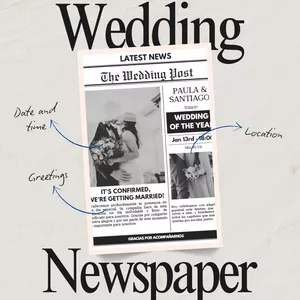 Cover image for Ebook Newspaper for Wedding 