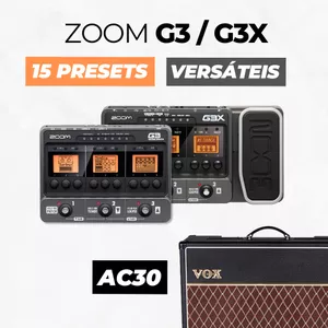 Imagem de capa para o Curso online Zoom G3 / G3X | 15 Presets Versáteis VOX AC30