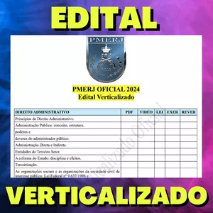 Imagem de capa para o Ebook  PMERJ OFICIAL 2024 - Edital Verticalizado
