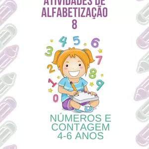 Imagem de capa para o Ebook Atividades de Alfabetização 8 - Matemática