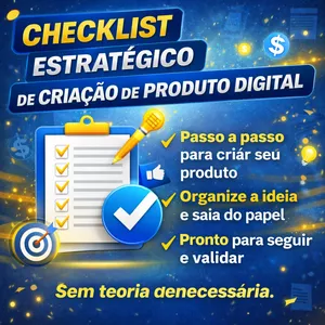 Imagem de capa para o Curso online 📋 Checklist Estratégico de Criação de Produto Digital