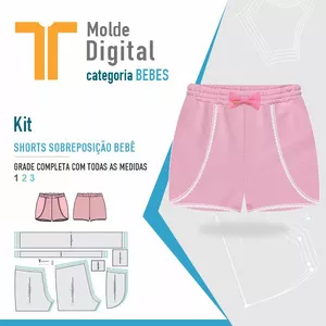 Imagem de capa para o Curso online kit molde Digital SHORTS SOBREPOSIÇÃO BEBÊ