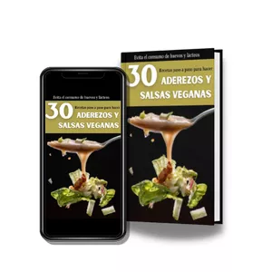 Imagen de portada para Curso online 30 Recetas para hacer ADEREZOS y SALSAS VEGANAS (E-book)