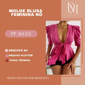 Imagem de capa para o Ebook MOLDE BLUSA FEMININA NÓ