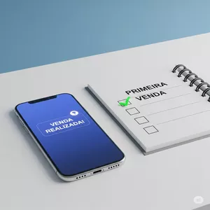 Imagem de capa para o Ebook Comece Hoje: Seu Caminho para a Primeira Venda Online.