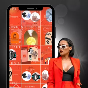 Imagem de capa para o Ebook Pack de feed e stories Shopee