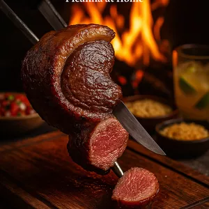 Cover image for Ebook Ebook - The Authentic Brazilian BBQ Cookbook: Master Churrasco &amp; Picanha at Home