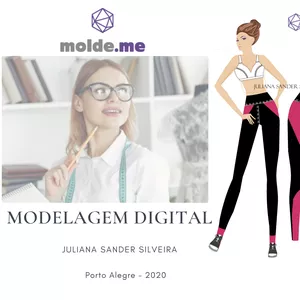 Imagem de capa para o Curso online Intermediário Fitness (2) - Legging com bolso - Descomplicando 2 | Modelagem Digital