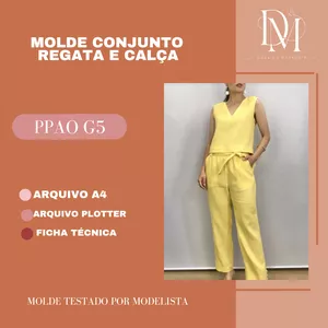 Imagem de capa para o Ebook MOLDE CONJUNTO REGATA E CALÇA