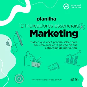Imagem de capa para o Ebook Planilha 12 Indicadores essenciais de Marketing para qualquer negócio