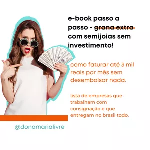 Imagem principal do produto E-book passo a passo - grana extra com semijoias sem investimento!