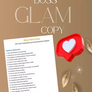 Imagen de portada para Ebook Boss Glam Copy – 100 Frases de Poder para Emprendedoras Digitales
