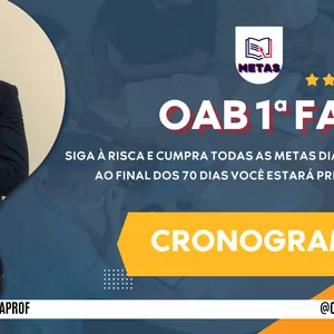Imagem de capa para o Curso online Cronograma 70 dias - OAB 1ª Fase