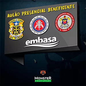 Imagem de capa para o Evento presencial Aulão Presencial PM-BA/CBM-BA Soldado - Vitória da Conquista-BA