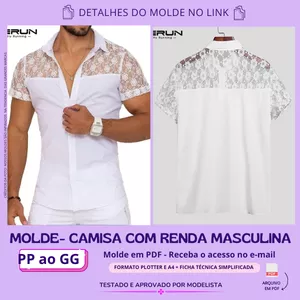 Imagem de capa para o Curso online MOLDE CAMISA COM RENDA MASCULINA