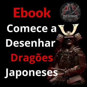 Imagem de capa para o Ebook Comece a Desenhar Dragões Japoneses para Tatuagem