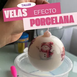 Imagen de portada para Curso online Vela efecto porcelana CERAMIC CANDLE