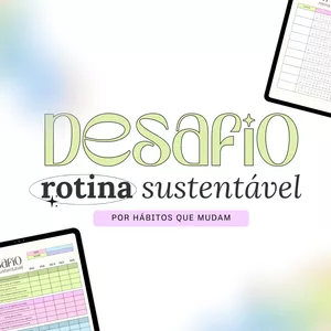 Imagem de capa para o Ebook Desafio: Rotina sustentável