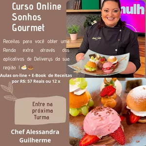 Imagem de capa para o Curso online Curso Online Sonhos Gourmet