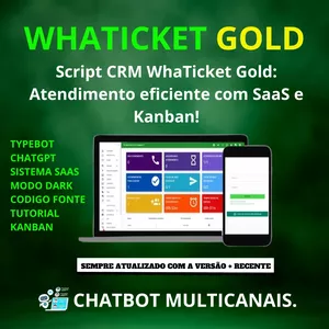 Imagem de capa para o Curso online Script Whaticket v3 sem bug, Atendimento + Saas + Kanban + Codigo