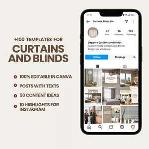 Cover image for Ebook Canva Pack for Curtains and Blinds