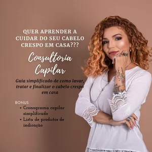 Imagem de capa para o Ebook Guia de como cuidar do Cabelo Crespo em casa