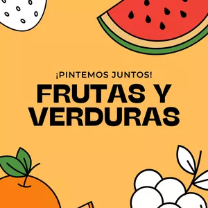 Imagen de portada para Ebook Libro para colorear Frutas y verduras | Libros infantiles | PintoKidz