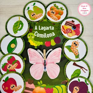 Imagem de capa para o Ebook 🌟 Luva de Contação de Histórias: “A Lagarta Comilona”! 🌟