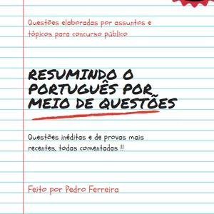 Imagem de capa para o Ebook  Resumindo o Português por meio de questões.