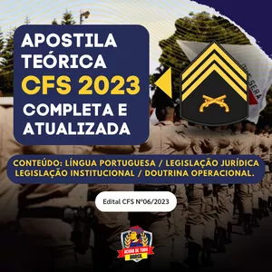 Imagem de capa para o Ebook APOSTILA TEÓRICA CFS (SARGENTO) - PMMG 2023 
