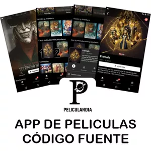 Imagen de portada para Curso online Aplicación de Películas (Peliculandia) - Código Fuente