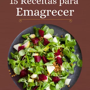 Imagem de capa para o Ebook 15 RECEITAS para EMAGRECER 