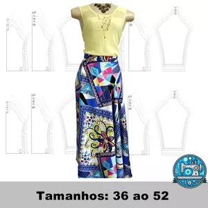 Imagem de capa para o Ebook Molde Digital de Saia Longa (36 ao 52)