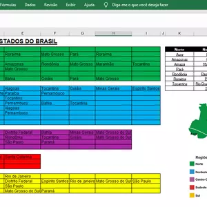 Imagem de capa para o Ebook Tabela dos estados do Brasil (Excel)