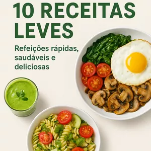Imagem de capa para o Ebook 🍴 10 Receitas Leves – Emagreça com Sabor e Praticidade