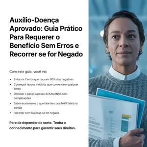 Imagem de capa para o Ebook Auxílio-Doença Aprovado: Guia Prático Para Requerer o Benefício Sem Erros e Recorrer se for Negado