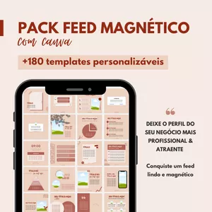 Imagem de capa para o Curso online Pack Canva feed magnético | Templates personalizáveis 