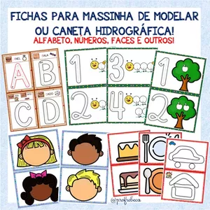 Imagem de capa para o Ebook Fichas Diversas para Massinha de Modelar ou Caneta Hidrográfica!