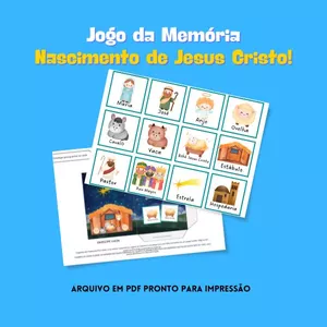 Imagem de capa para o Ebook Jogo da Memória Nascimento Jesus Cristo