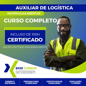 Auxiliar em Logística 100h por Bker Cursos | A Melhor Qualificação é Aqui!