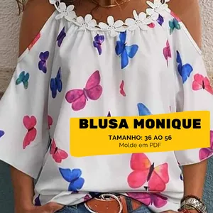 Imagem de capa para o Ebook Molde Blusa Monique em PDF