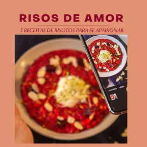Imagem de capa para o Ebook Risos de Amor: 5 Receitas de Risotos 