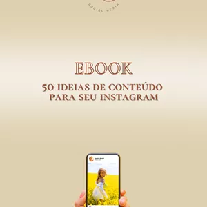 Imagem de capa para o Ebook EBOOK - 50 ideias de conteúdo para seu instagram