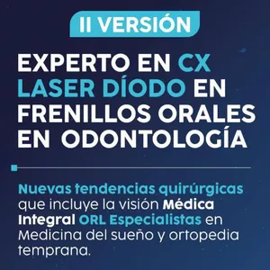 Imagen de portada para Curso online EXPERTO EN CX LÁSER DIODO EN FRENILLOS ORALES EN ODONTOLOGÍA