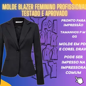 Imagem de capa para o Curso online Molde Digital para Blazer Feminino P/M/G/GG